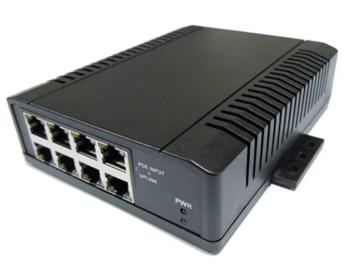 8 Port High Power POE 10/100BASET switch. 802.3af Compliant, With 48V 150W power supply