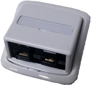 ABB Tango Data socket CAT5e 2xRJ45 for strip distribution, white