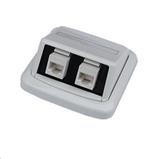ABB Tango Data socket CAT6 2xRJ45 flush-mounted, white