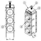 Cable clip triple FIMO sRF E 3x LCF 14 (3x10-11mm)