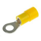 Cable eye 4-6mm2, hole M6, insulated, yellow, PVC