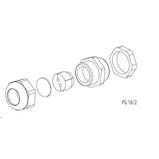 Cable grommet (PG16/2), for the output of 2 pcs of patchcords d\u003d3mm
