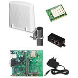 Complete outdoor unit with ant. 19dBi 5GHz, Mikrotik RB-411, MiniPCI