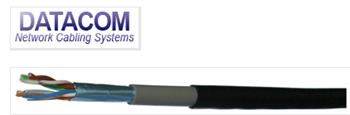 DATACOM FTP wire CAT5E PVC+PE, double-sheathed, outdoor, black