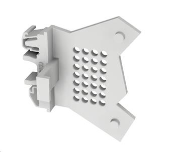 DIN rail holder for Mikrotik hEX and hAP series (front ports), v2