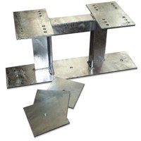 Držák příhradového stožáru - vrchní část - žár + 8x třmen k vinklu - odsazení 400mm