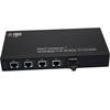 Fiber Arsenal optický 100M konvertor100WSC25SA4P,SM, WDM, SC, 1310nm, 25 km, 4x RJ-45