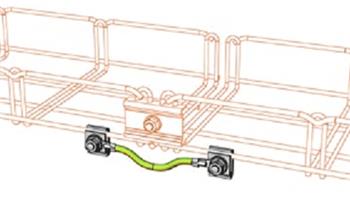 Grounding connector SUM 1 for MERKUR 2 gutter