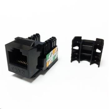 Keystone RJ-45, UTP, Cat.6, black
