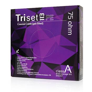 Koaxiální kabel TRISET-113 - PE (75 ohm) - 100 m