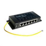 MHPower POE-PAN6-GB, Gigabit shielded 6-port passive PoE panel