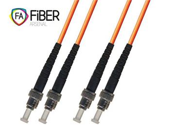 Optický patchcord, 50/125, ST/PC-ST/PC, MM, duplex, 1m