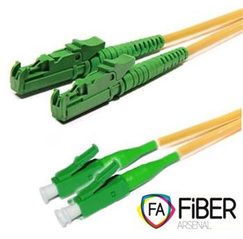 Optický patchcord, 9/125, E2000/APC-LC/APC, SM, duplex, 3m