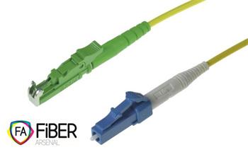 Optický patchcord, 9/125, E2000/APC-LC/PC, SM, simplex, 20m