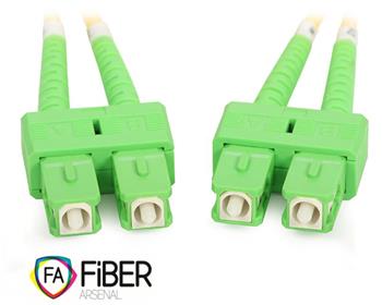 Optický patchcord, 9/125, SC/APC-SC/APC, SM, duplex, 3m