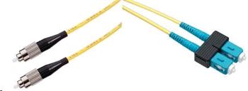 Optický patchcord, 9/125, SC/PC-FC/PC, SM, duplex, 1m