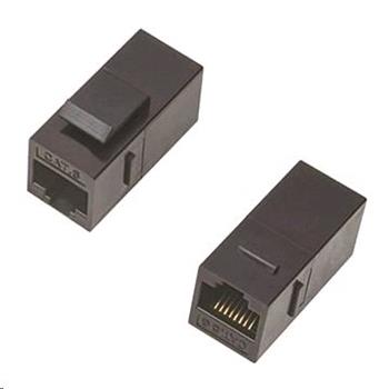 Panel connector, UTP, CAT5E, 2xRJ45, straight