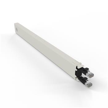 PATCHBOX.ONE Cat.6a STP, kazeta s kabelem 0.8m, černá, 8RU