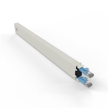 PATCHBOX.ONE Cat.6a STP, kazeta s kabelem 0.8m, modrá, 8RU