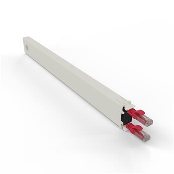 PATCHBOX.ONE Cat.6a UTP, kazeta s kabelem 0.8m, červená, 8RU