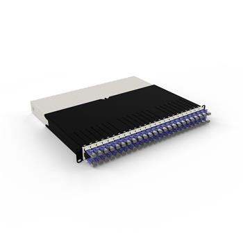 PATCHBOX.ONE Sestava Cat.6a STP, vč. 24 kazet s kabely 0.8m, fialová, 8RU