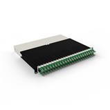 PATCHBOX.ONE Set Cat.6a UTP, incl. 24 cassettes with 0.8m cables, green, 8RU