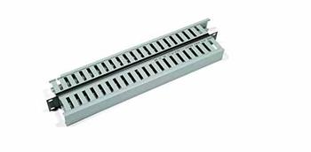 RACK 19" Vyvazovací panel 1U oboustrnná plastová lišta