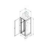 RACK Triton, 19", 37U, 800x800mm, stand-RZA-37-A88-CAX-A1