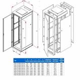 RACK Triton, 19", 42U, 800x800mm, stand-RZA-42-A88-CAX-A1