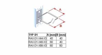 RACK Vyvazovací háček pro vedení kabelů 40x80 nerez