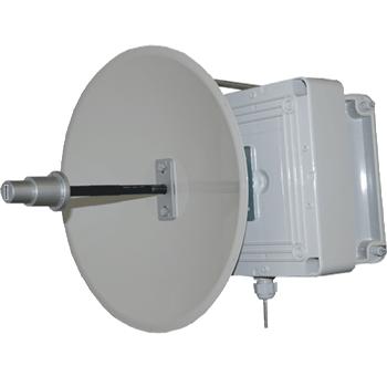 Sada: Parabolická anténa Maxlink 22dBi, RB-411,R52 včetně PoE napájení a venkovního rozvaděče